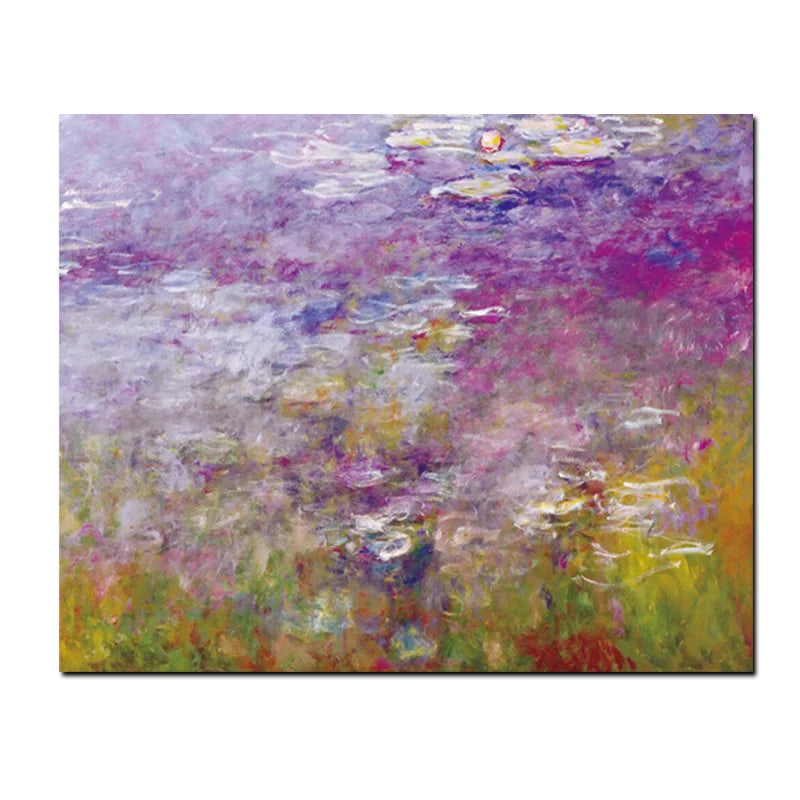 CowLost | claude-monet-lotus-posters-and-hd-prints-landscape-oil-painting-on-canvas |6