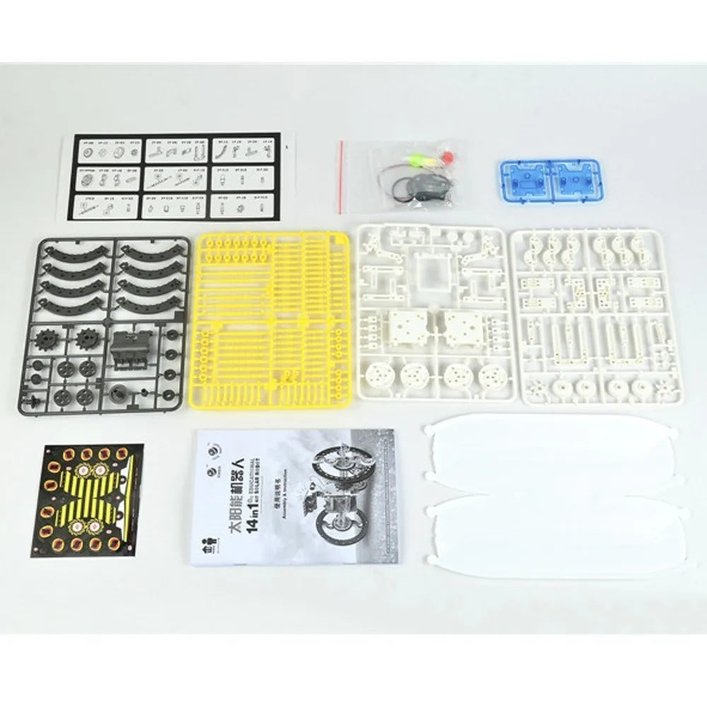 13-in-1 Solar Powered Robot Science Kit DIY Educational Building Blocks Toy for Kids