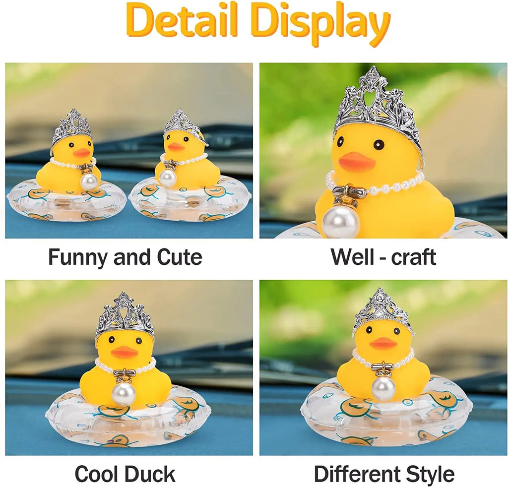 CowLost | product_id-car-rubber-duck-dashboard-ornament-with-pearl-necklace-and-crown-for-jeeps |3