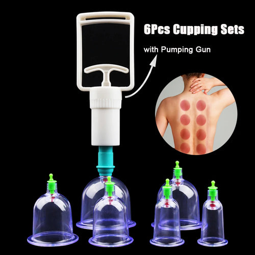 CowLost | 6pcs-vacuum-cupping-sets-with-pumping-gun-suction-cups-back-massage |1
