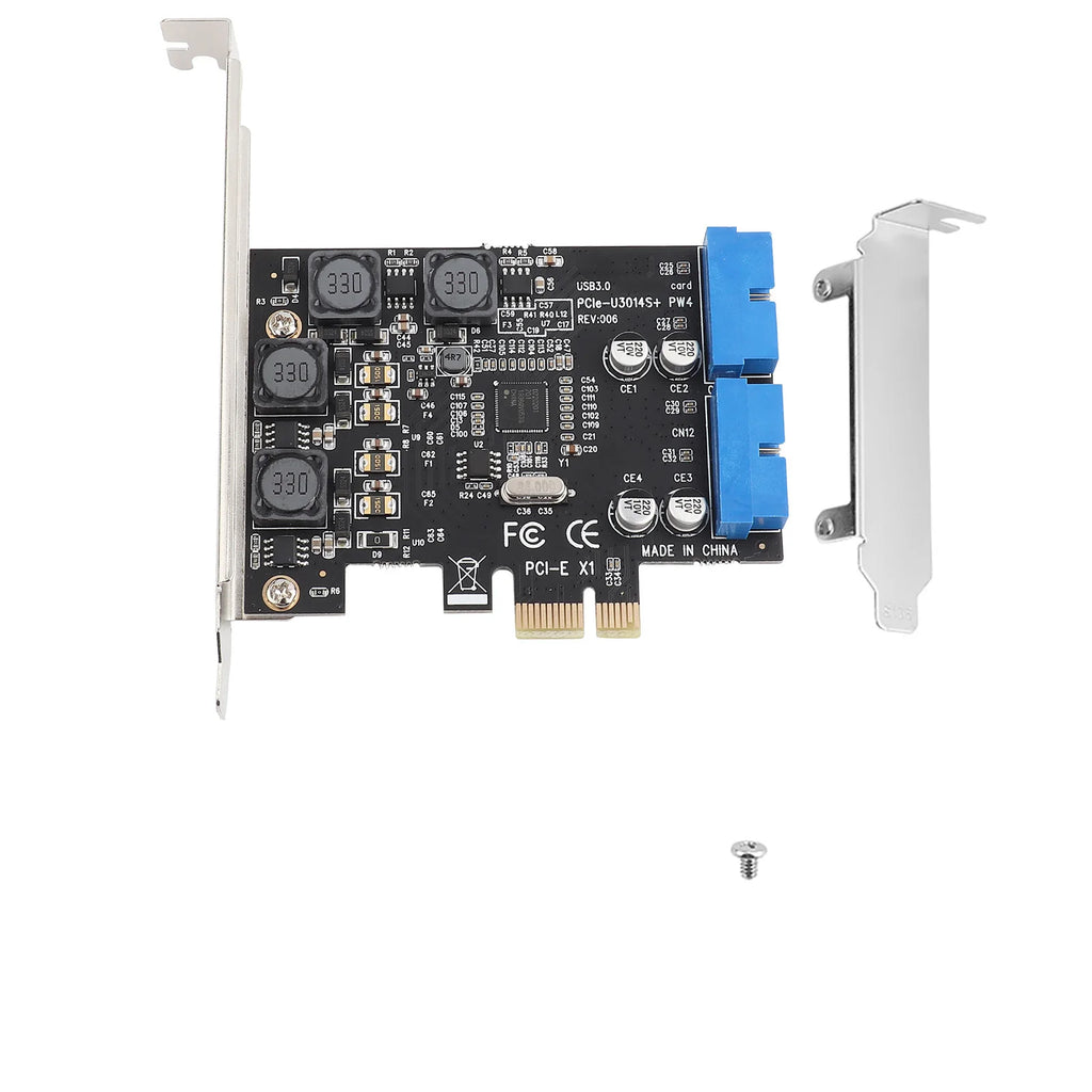 CowLost | pci-e-usb-3-0-header-pcie-pciexpress-to-internal-2-port-19pin-header-usb-3-0-expansion-card-with-low-profile |8