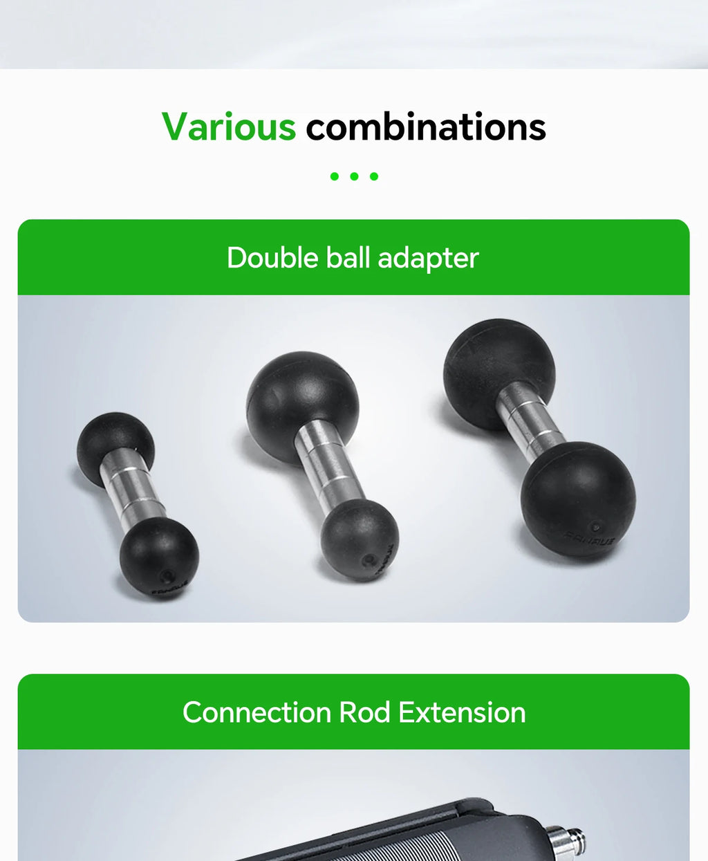 CowLost | photography-product_id-fanaue-extended-1-4-female-double-ball-head-for-17-25mm-ram-car-live-photography-bracket |13