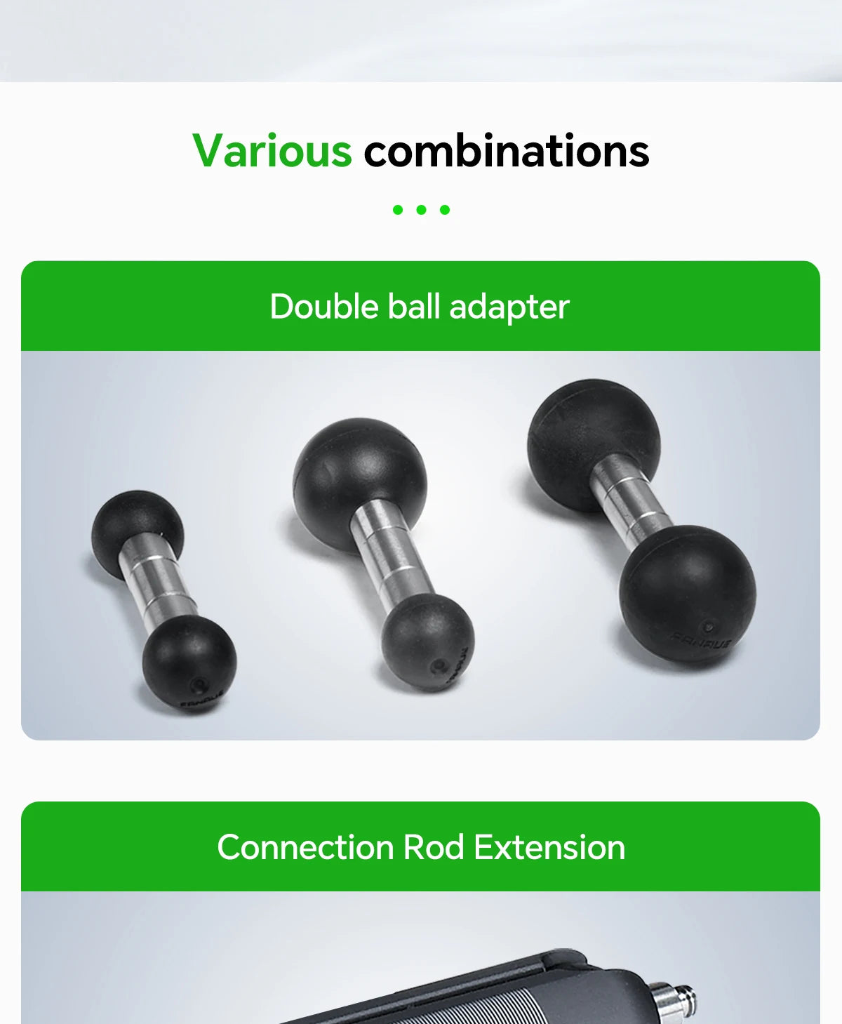 CowLost | photography-product_id-fanaue-extended-1-4-female-double-ball-head-for-17-25mm-ram-car-live-photography-bracket |13