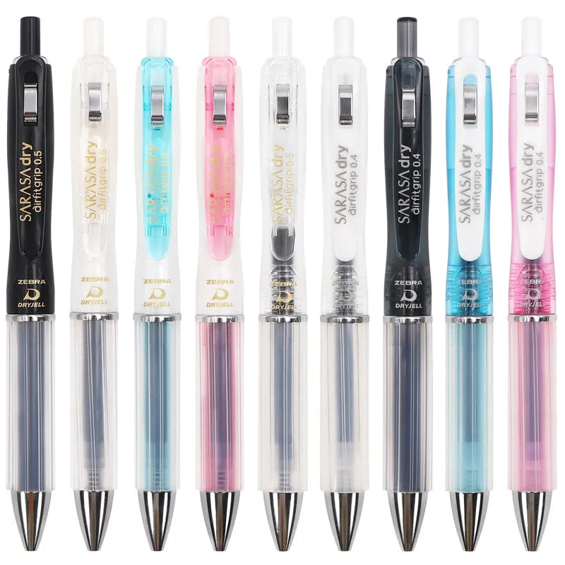 CowLost | product_id-zebra-jjz49-quick-dry-gel-pen-0-4-0-5mm-retractable-cushion-grip-transparent-design-for-exams-writing |2