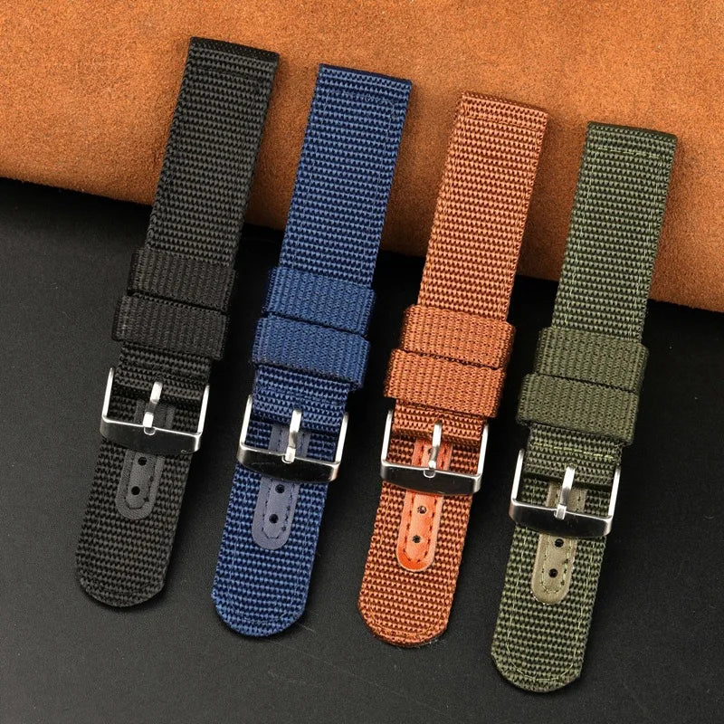 Universal Nylon Braided Replacement Watchband for Seiko & Rolex Men Women