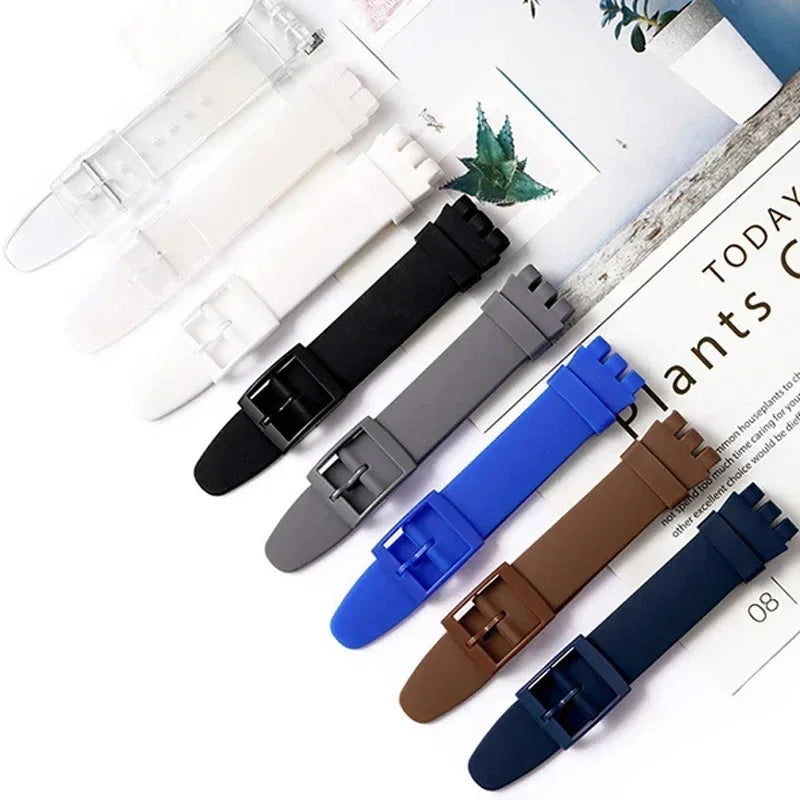 CowLost | product_id-waterproof-silicone-replacement-watch-strap-with-metal-pin-buckle-for-swatch-16-17-19-20mm-unisex |2