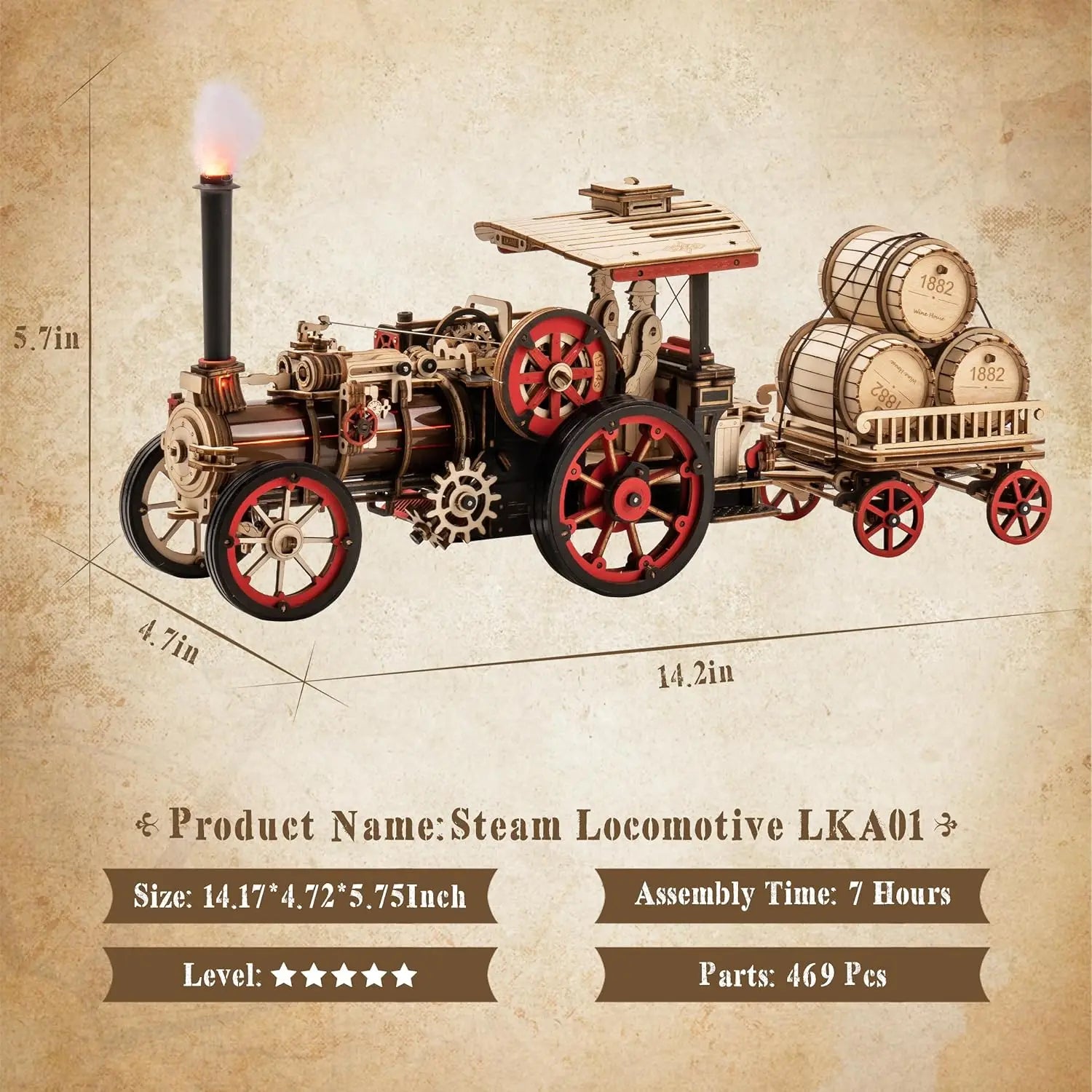 CowLost | fencing-barriers-robotime-rokr-3d-wooden-steam-locomotive-model-kit-1-28-scale-puzzle |5