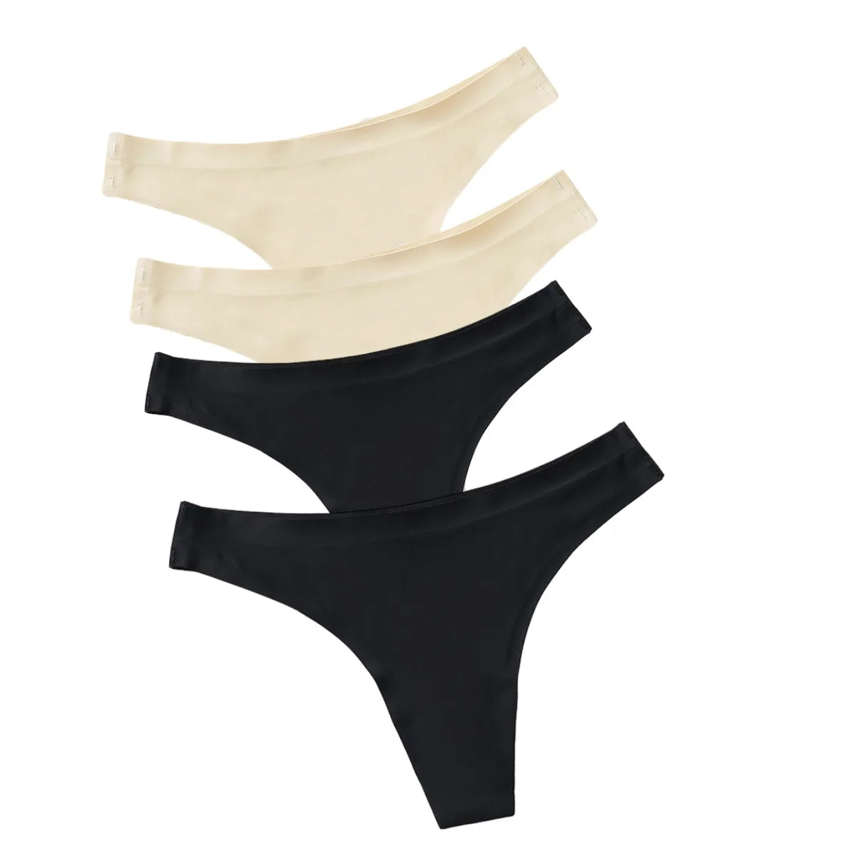 CowLost | product_id-4pcs-women-s-low-waist-seamless-ice-silk-thong-panties-set |21