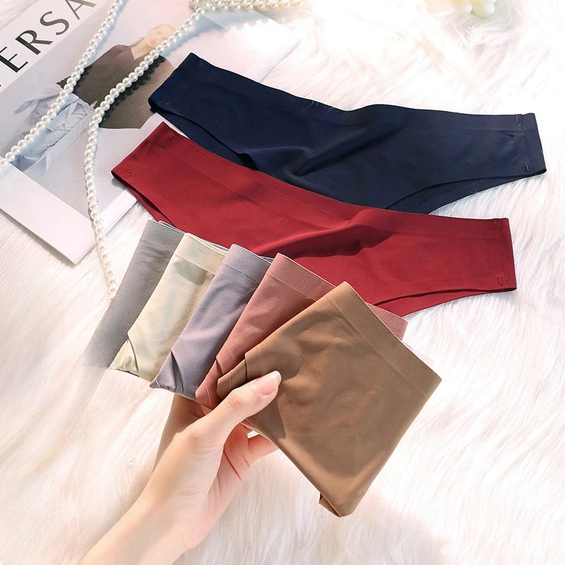 CowLost | product_id-3pcs-women-s-seamless-low-rise-ultra-thin-ice-silk-briefs-solid-color |6