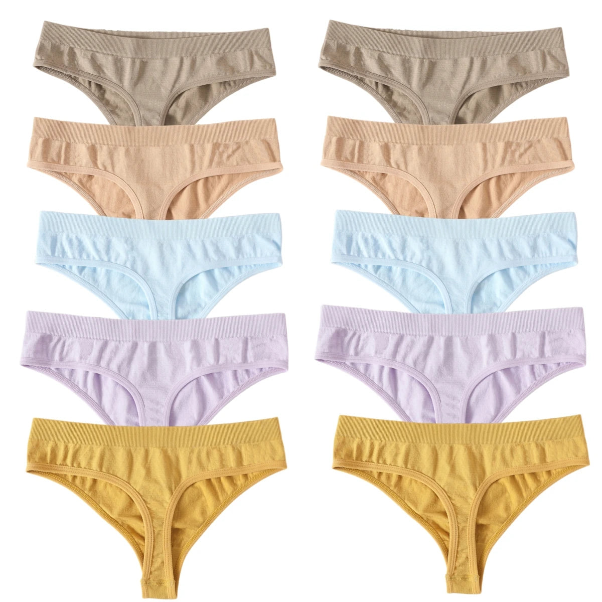 CowLost | product_id-10pcs-womens-seamless-low-waist-g-string-thong-panties-m-xl-sexy-underwear |29