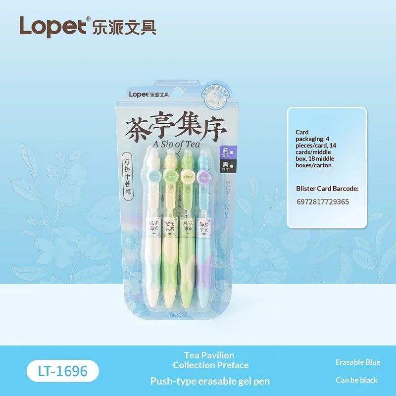 CowLost | product_id-4pcs-lopet-0-5mm-thermo-erasable-gel-pens-black-blue-ink-retractable-for-school-office |6