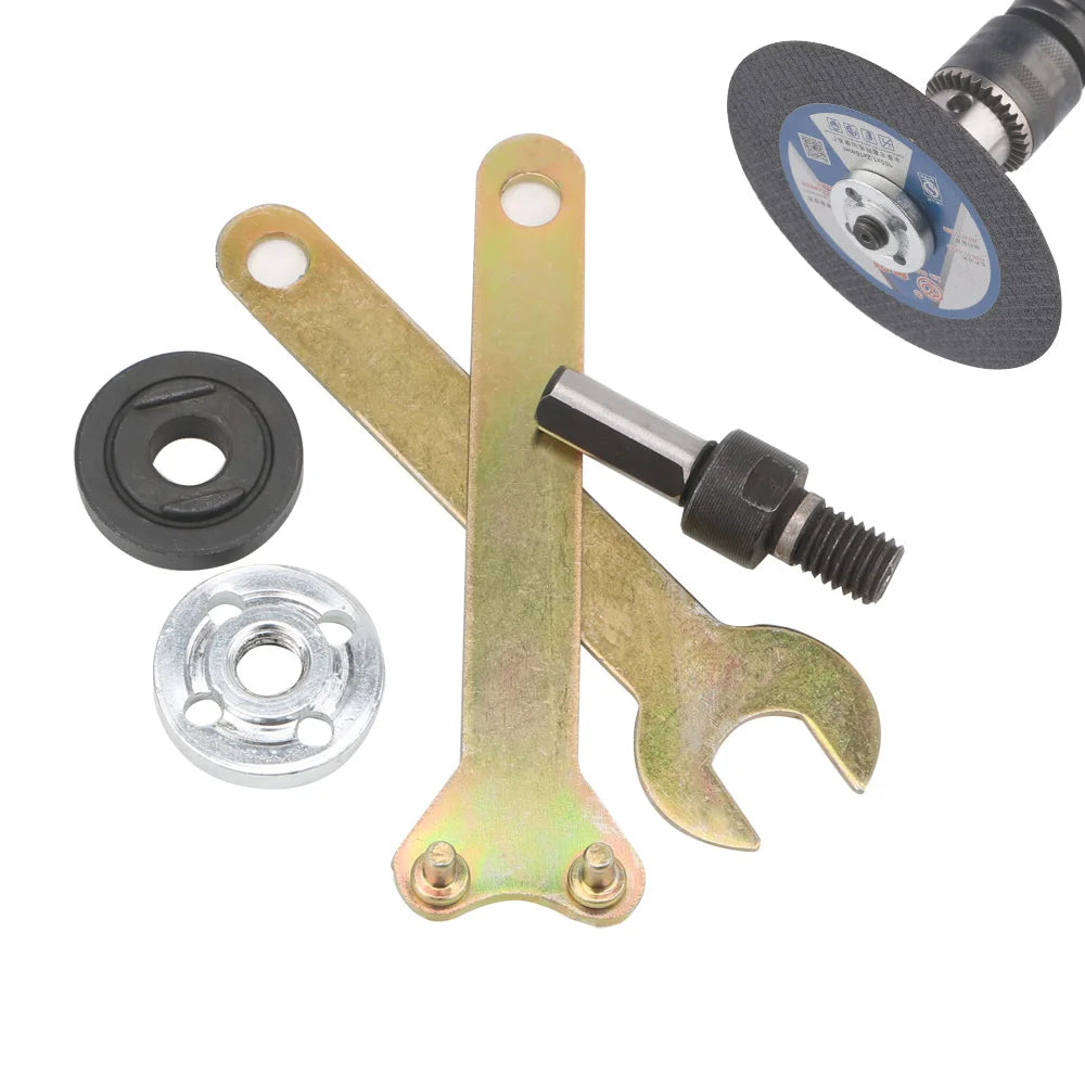 CowLost | product_id-10mm-drill-to-angle-grinder-handle-holder-adapter-for-cutting-disc-polishing-wheel-set |3
