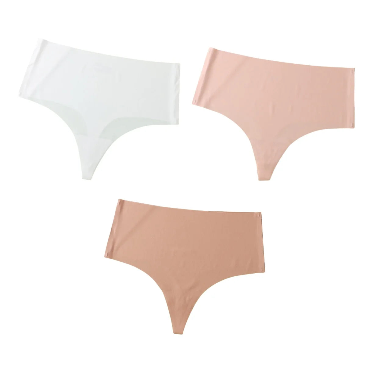 CowLost | product_id-3pcs-women-high-waist-seamless-soft-g-string-thongs-panties |20