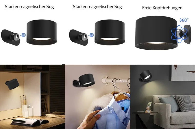 CowLost | product_id-kfvc-usb-rechargeable-led-wall-lamp-360-rotatable-touch-remote-wireless-night-light-for-bedroom-bedside-reading |13