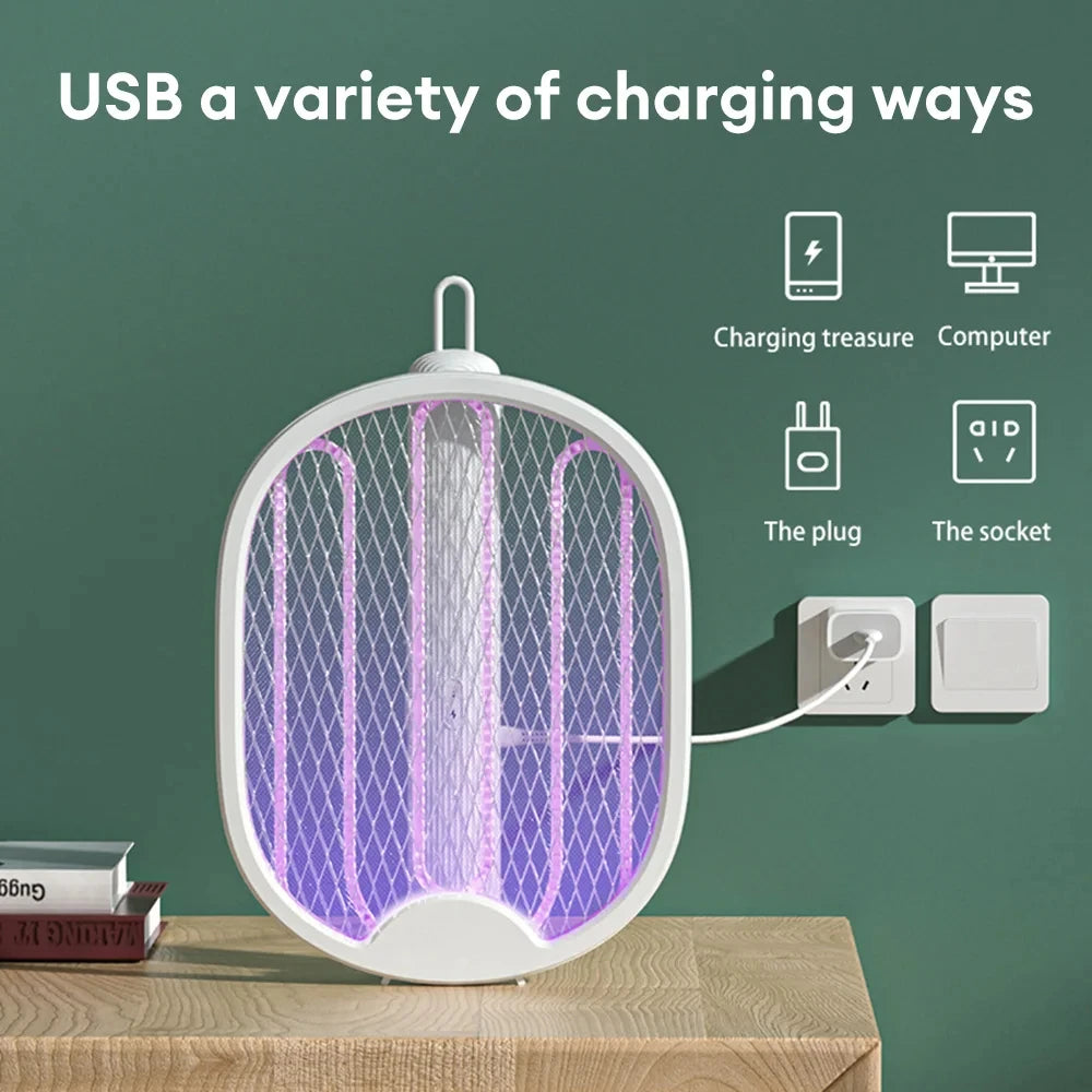 CowLost | product_id-foldable-usb-rechargeable-electric-mosquito-killer-racket-with-uv-light-3000v-bug-zapper |3