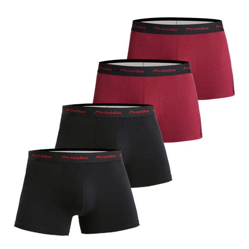 CowLost | 4pcs-solid-color-mens-boxer-briefs-cotton |13