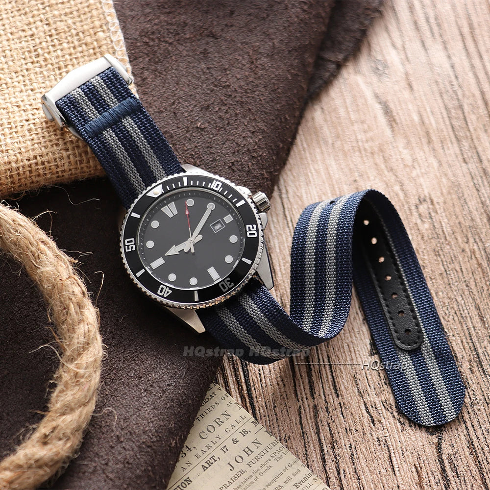 CowLost | bracelets-product_id-20mm-22mm-waterproof-nylon-watchband-for-omega-seiko-tudor-with-folding-buckle |4