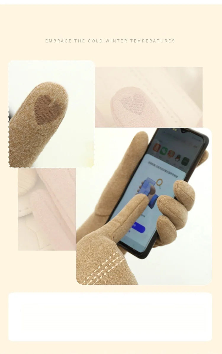CowLost | winter-womens-gloves-vintage-windproof-touch-screen |9