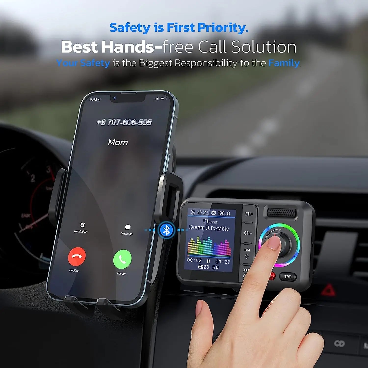 CowLost | product_id-wireless-fm-transmitter-with-color-screen-dual-usb-qc3-0-fast-charging-car-aux-mp3-player |3