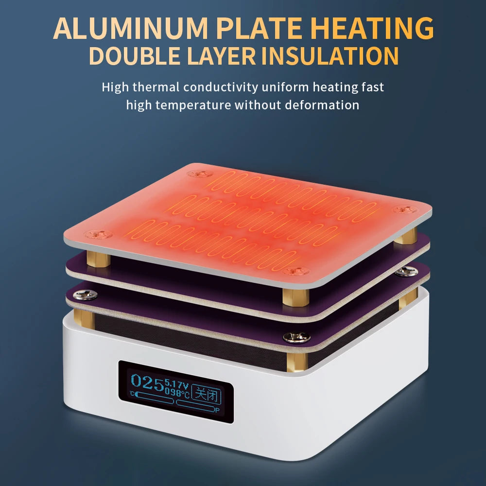 PD 65W Type-C Digital Display Constant Temperature Mini Heating Table for Soldering Repair