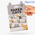 50pcs DIY Origami Paper Cats Folding Animal Craft Set
