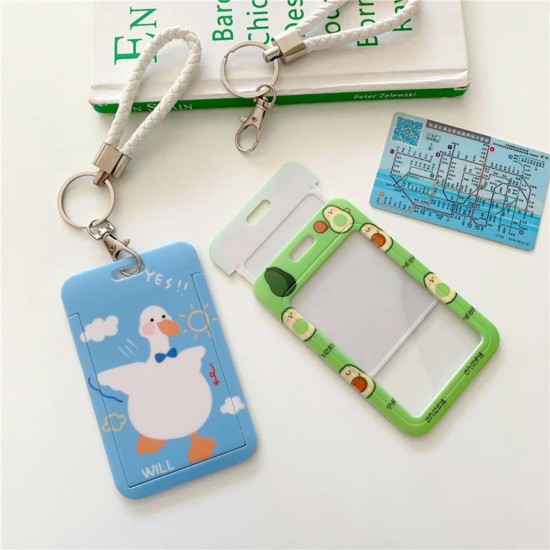 CowLost | handbags-solid-color-student-bus-id-card-protective-cover-keyring |13