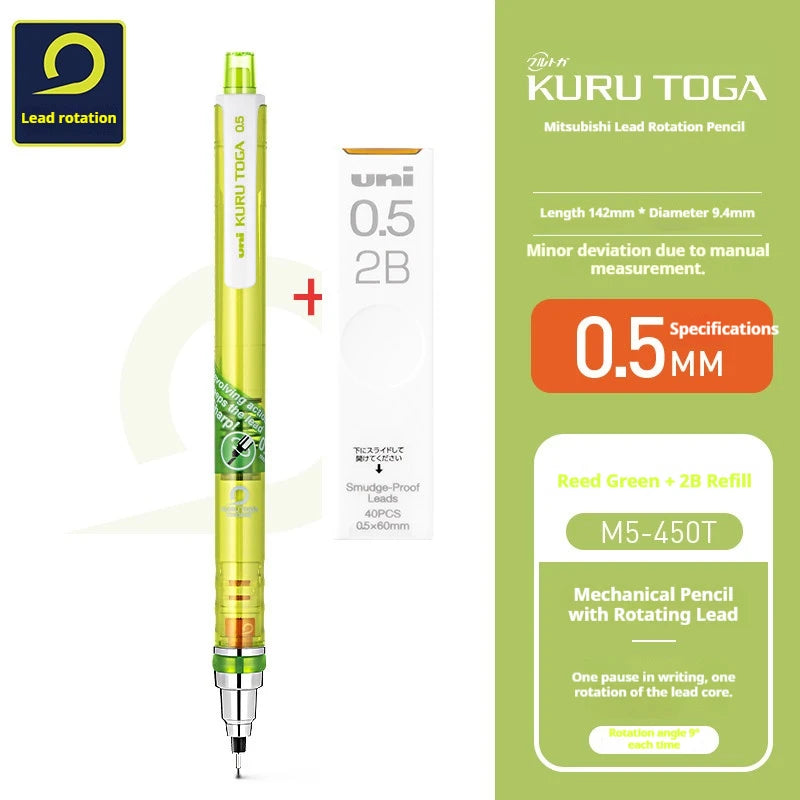 CowLost | product_id-uni-kuru-toga-450t-0-5mm-mechanical-pencil-with-ergonomic-grip-and-anti-smudge-lead-auto-rotating-tip-for-writing-and-sketching |20