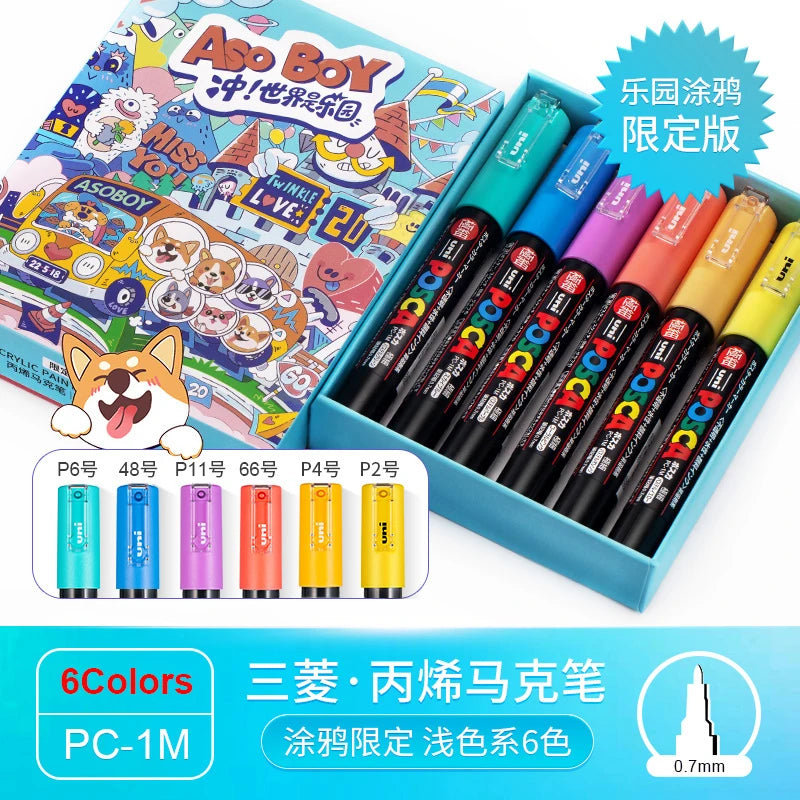 CowLost | product_id-uni-posca-limited-graffiti-marker-pen-set-8-assorted-colors-water-based-acrylic-0-7-2-5mm |23