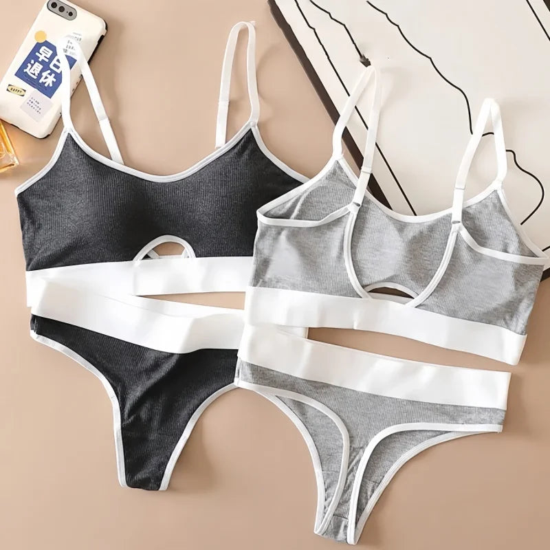 CowLost | product_id-women-s-cotton-push-up-bra-seamless-low-rise-thong-set-with-u-back-padded-support |1