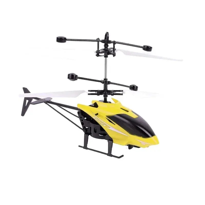 Rechargeable Mini RC Helicopter Drone Safe Fall-Resistant Toy (No Remote Battery)