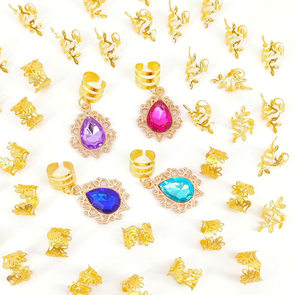 CowLost | 44pcs-gorgeous-gemstone-dreadloc-hair-jewelry-accessories |4