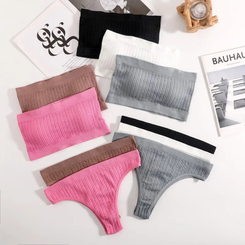 CowLost | product_id-women-strapless-push-up-bra-and-seamless-panties-lingerie-set |9