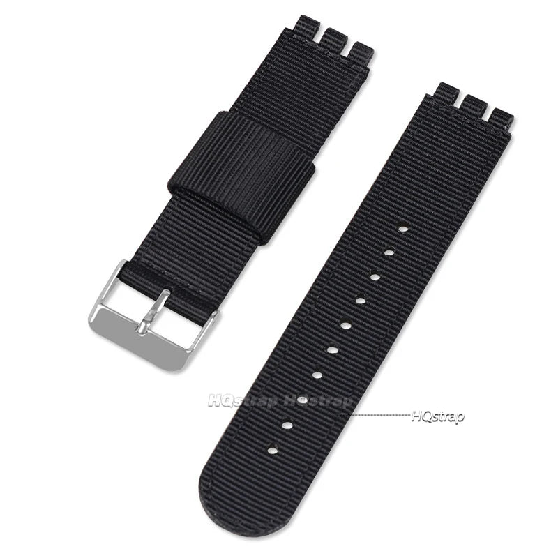CowLost | product_id-nylon-leather-replacement-wrist-strap-for-swatch-canvas-watchband-17mm-19mm-20mm-unisex |21
