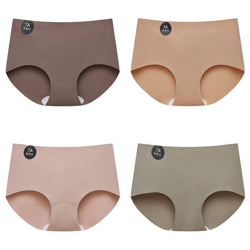CowLost | product_id-falllsweet-4pcs-womens-seamless-ice-silk-soft-thin-briefs |20