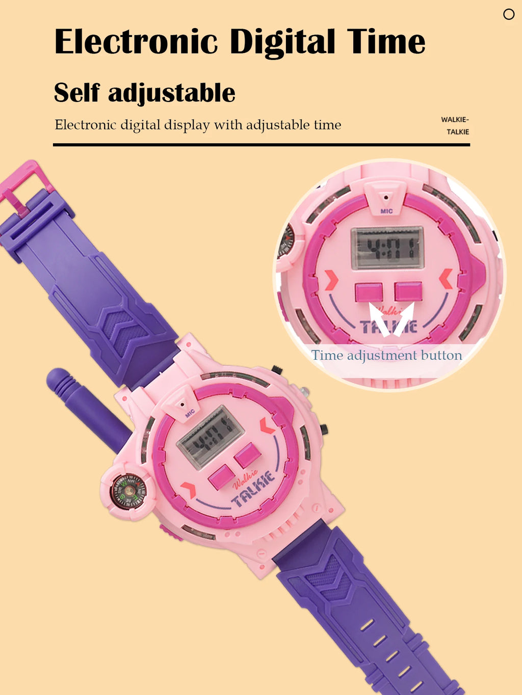 CowLost | product_id-2pcs-rechargeable-electronic-walkie-talkie-watch-with-compass-kids-toy-gift |10