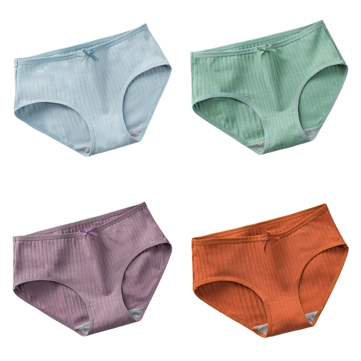 CowLost | product_id-4pcs-womens-low-waist-cotton-breathable-briefs |32