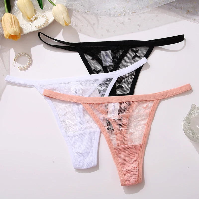 CowLost | activewear-pants-6pcs-women-transparent-mesh-thong-panties-g-string |14