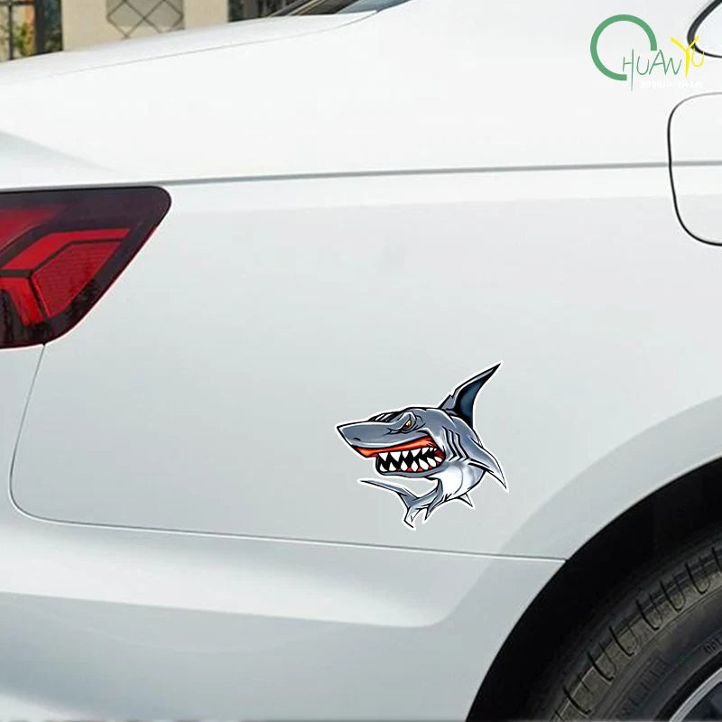 CowLost | funny-shark-colorful-styling-car-sticker |9