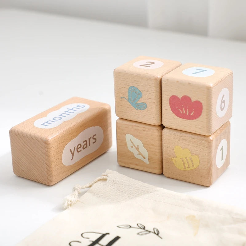 CowLost | baby-transport-accessories-baby-monthly-milestone-blocks-photo-prop-set-unisex-age-signs |18