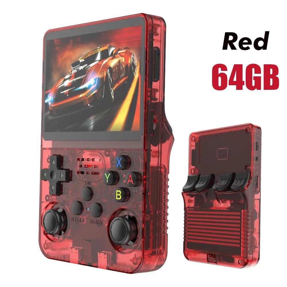 CowLost | game-timers-boyhom-r36s-retro-handheld-game-console-3-5-ips-screen-64gb-15000-games-linux-system |11