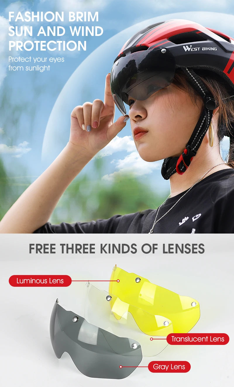 CowLost | west-biking-integrated-ultralight-bike-helmet-with-taillight-goggle-men-women-cycling-safety-hat-mtb-road-bike-motorcycle-helmet |31