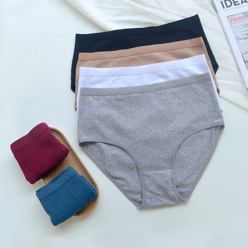 CowLost | product_id-2-pack-women-s-plus-size-high-waist-cotton-briefs-m-xxl-breathable-panties |7