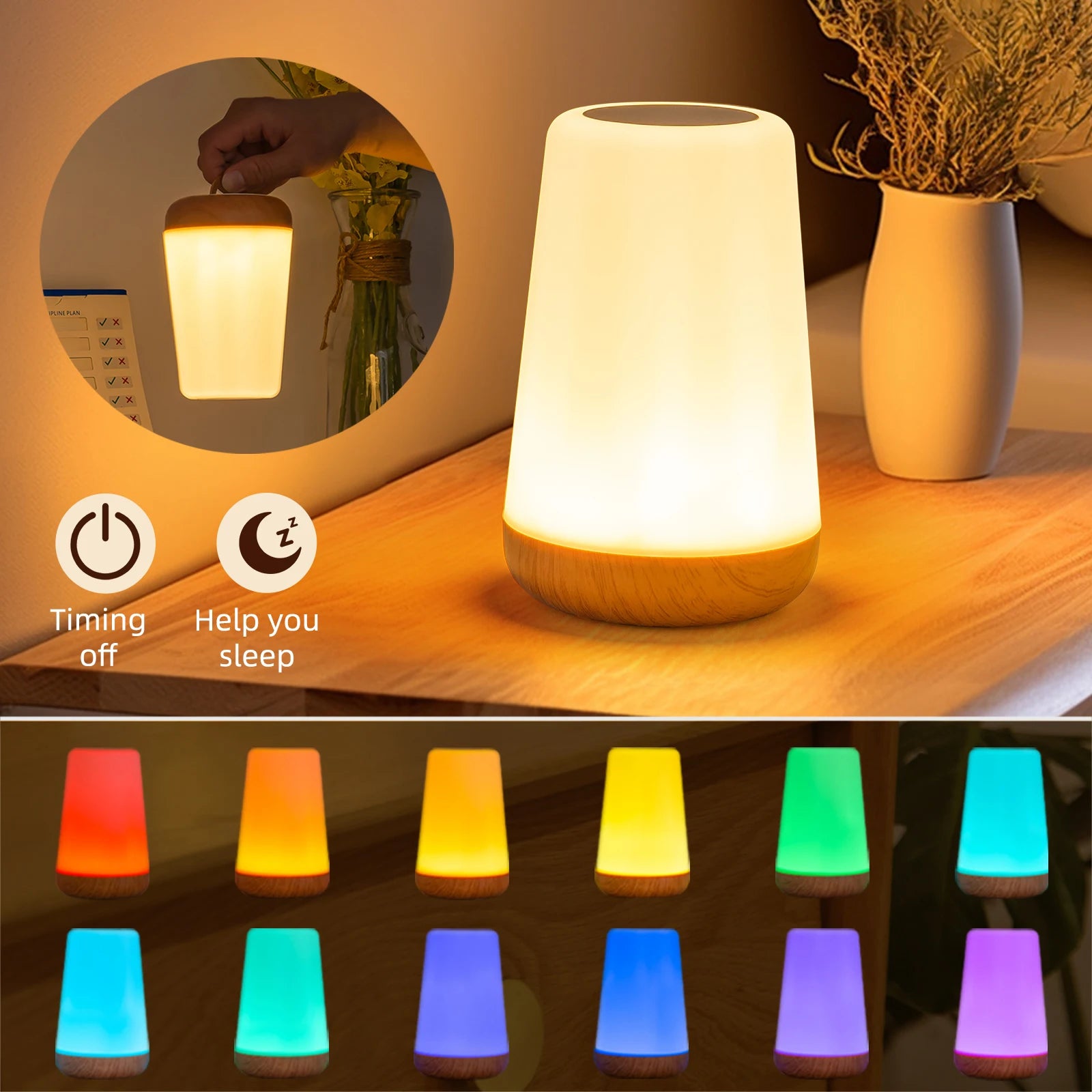 CowLost | product_id-usb-touch-control-13-color-dimmable-led-night-light-with-remote-for-bedroom-camping-reading |1