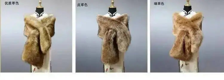CowLost | 32-colors-165-30cm-women-luxury-warm-faux-fox-fur-shawl-winter-ladies-plush-scarf |3
