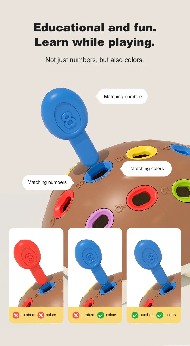 Montessori Baby Hedgehog Sensory Fine Motor Educational Toy for Kids