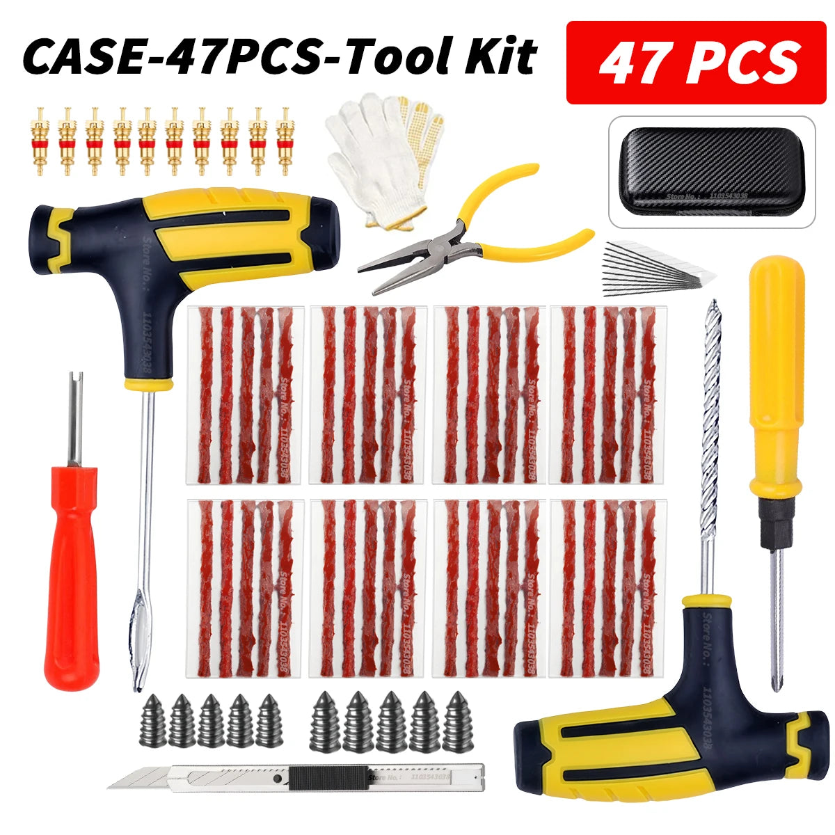 CowLost | car-tire-repair-kit-puncture-plug-tools |12