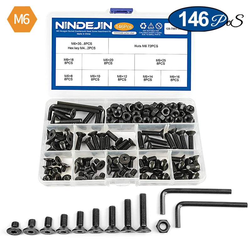 CowLost | nindejin-hex-hexagon-socket-countersunk-head-screw-kit |12