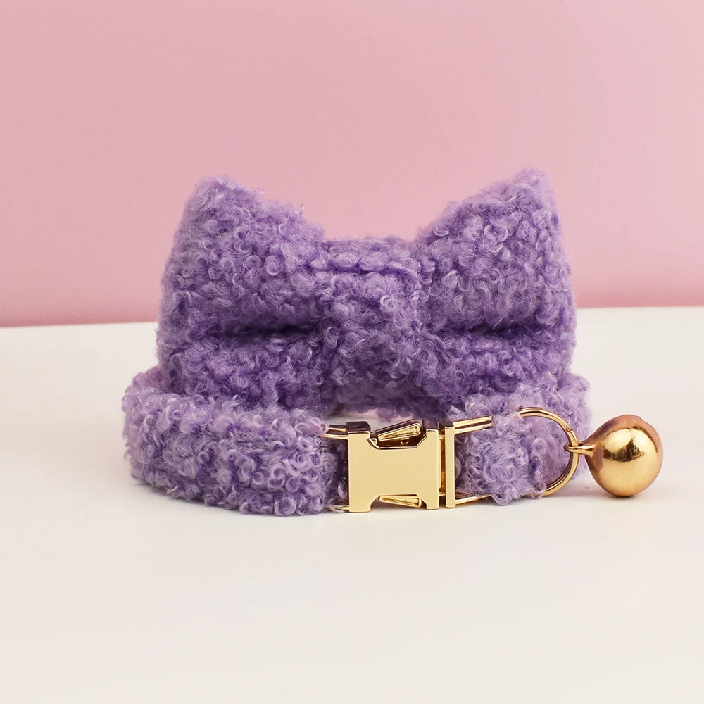 CowLost | cat-furniture-personalized-teddy-cat-collar-with-bell-and-name-plate |16