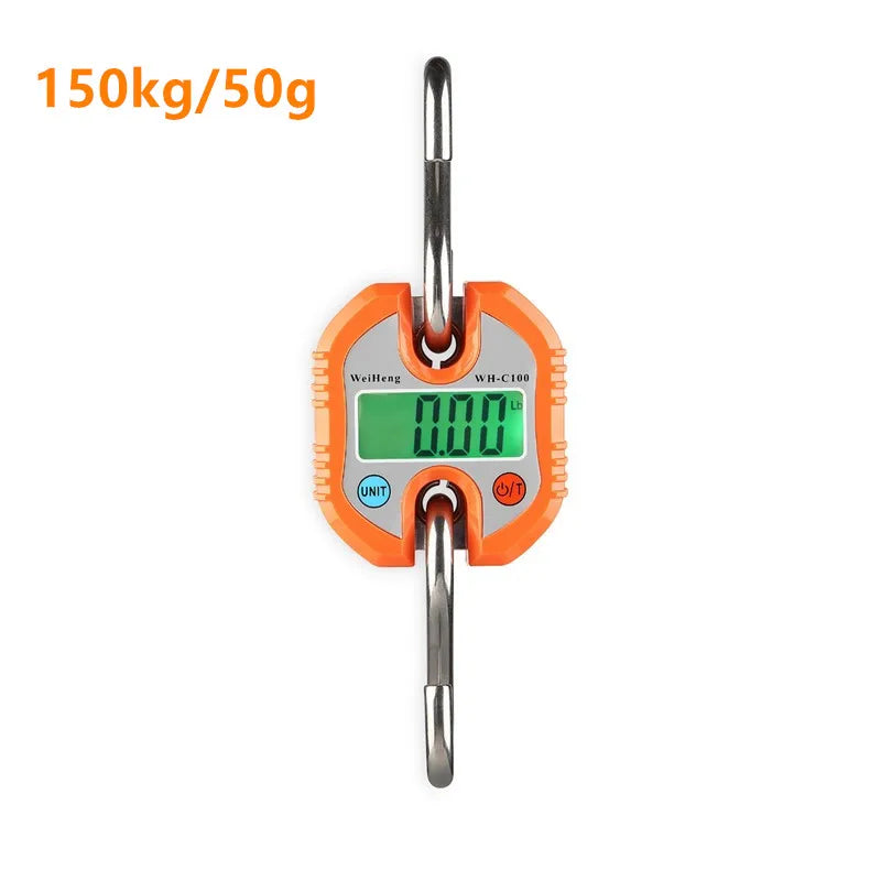 JUANJUAN Digital Crane Scale 300kg-500kg Heavy Duty Hanging Hook Portable Stainless Steel