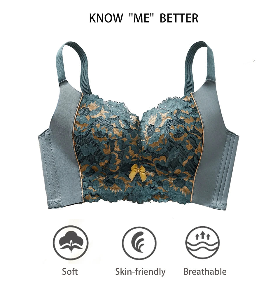 CowLost | product_id-fallsweet-wireless-plus-size-seamless-lace-push-up-bra |6